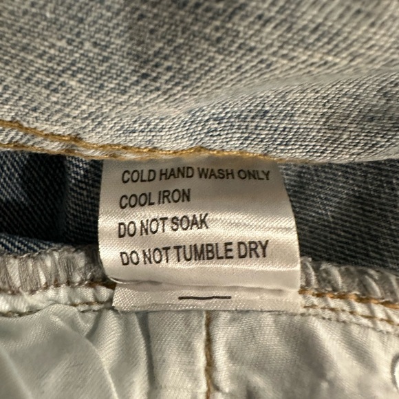 Princess Polly Jeans High Rise Wide Leg, Light Wash, Frayed Hem Women’s Size 6 - Picture 8 of 10